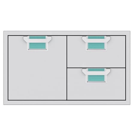 Hestan 36 Inch Wide Single Storage Door and Double Drawer from the Aspire by Hestan Series Bora Bora