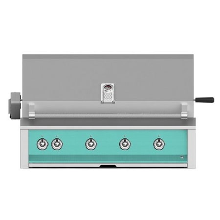 Hestan 110000 BTU 42 Inch Wide Natural Gas Built-In Grill with Tubular U-Burner System Infrared Sear Burners and Rotisserie from the Aspire by Hestan Series Bora Bora