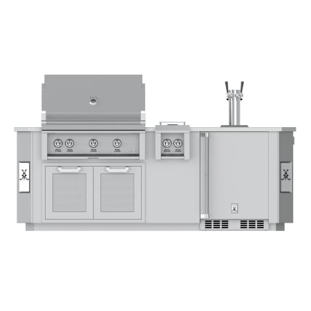 Hestan 98 Inch Wide Outdoor Living Suite Stainless Steel