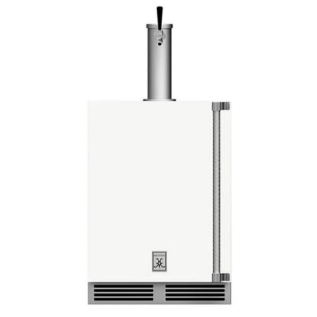 Hestan 24 Inch Wide 5.2 Cu. Ft. Built-In Single Tap Kegerator with Left Hinging Door Froth