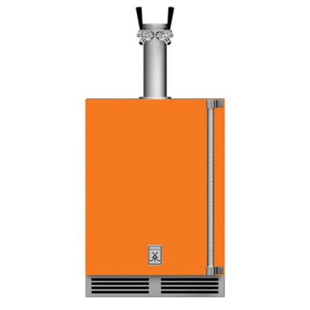 Hestan 24 Inch Wide 5.2 Cu. Ft. Built-In Double Tap Kegerator with Left Hinging Door Citra