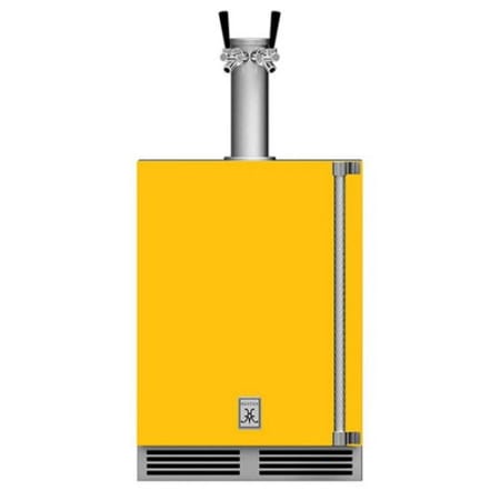 Hestan 24 Inch Wide 5.2 Cu. Ft. Built-In Double Tap Kegerator with Left Hinging Door SOL