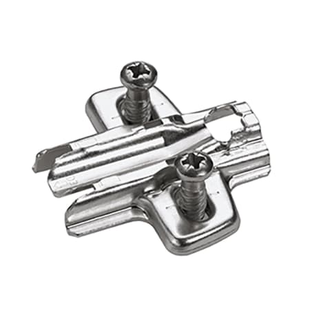 Hettich Sensys 5mm Pre-Mounted Screw On Euro Baseplate for Cabinet Hinges Zinc