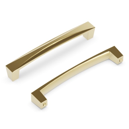 Hickory Hardware Crest 5-1/16" Center to Center Contemporary Cabinet Handle / Drawer Pull Champagne Bronze