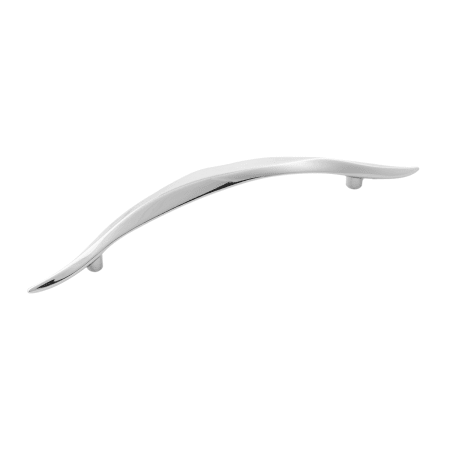 Hickory Hardware Willow 5-1/16" Center to Center Faceted Tapered Arch Bow Cabinet Handle / Drawer Pull Polished Nickel