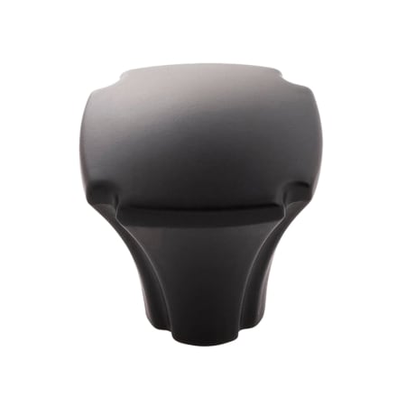 Hickory Hardware Veranda 1-1/8 Inch Elegant Scalloped Square Cabinet Knob / Drawer Knob Matte Black