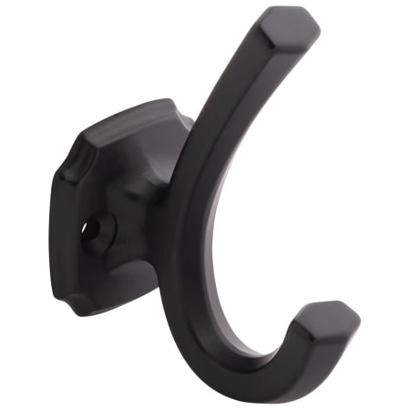 Hickory Hardware Veranda Pack of (5) 1-3/4" Wide Double Prong Faceted Single Wall Mount Robe Bath Towel Hook Matte Black