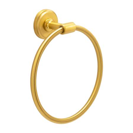 Hickory Hardware Piper 6-1/2" Wall Mounted Bathroom Kitchen Towel Ring Brushed Golden Brass