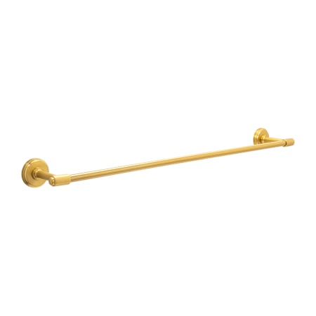 Hickory Hardware Piper 26" Wide Modern Industrial Pipe Style Single Bathroom Towel Bar Brushed Golden Brass