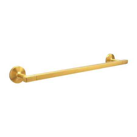 Hickory Hardware Woodward 20-3/16" Wide Contemporary Bathroom Towel Bar Rod Brushed Golden Brass