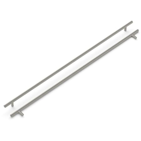 Hickory Hardware Bar Pulls 25-3/16 Inch Center to Center Smooth Round Bar Cabinet Handle / Drawer Bar Pull Stainless Steel
