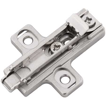Hickory Hardware Clip-On Frameless Euro Concealed Hinge Adaptor Plate with Easy Release Lever - Pack of 20 Polished Nickel