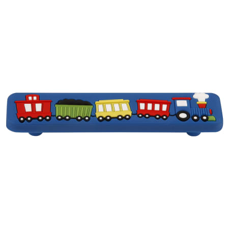 Hickory Hardware Kids Corner 3-3/4 Inch Center to Center Train Cabinet Handle / Drawer Pull Blue