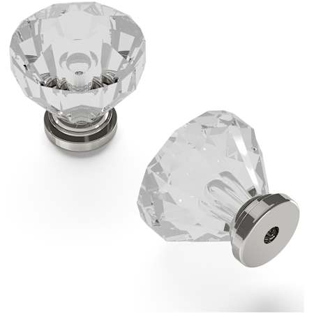 Hickory Hardware Crystal Palace 1-1/4" Faceted Farmhouse Acrylic Cabinet Knob / Drawer Knob Polished Nickel