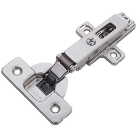 Hickory Hardware Full Overlay Concealed Euro Cabinet Door Hinge with 105 Degree Opening Angle and Soft Close Function - Pack of 10 Polished Nickel