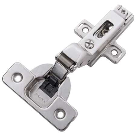 Hickory Hardware Full Inset Screw-On Concealed European Cabinet Door Hinge with 105-Degree Opening Angle and Soft Close Function (Package of 2) Polished Nickel