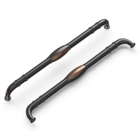 Hickory Hardware Williamsburg Pack of (5) 18" Center to Center Classic Vintage Farmhouse Large Cabinet Handles / Drawer Pulls Oil-Rubbed Bronze Highlighted