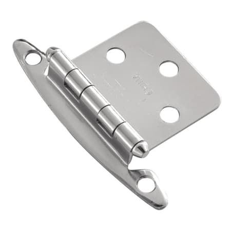 Hickory Hardware Partial Overlay Traditional Cabinet Door Hinge (Package of 2) Polished Chrome