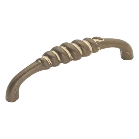 Hickory Hardware Manchester 3-3/4" Center to Center Rustic Ridged Arch Bow Cabinet Handle / Drawer Pull Biscayne Antique