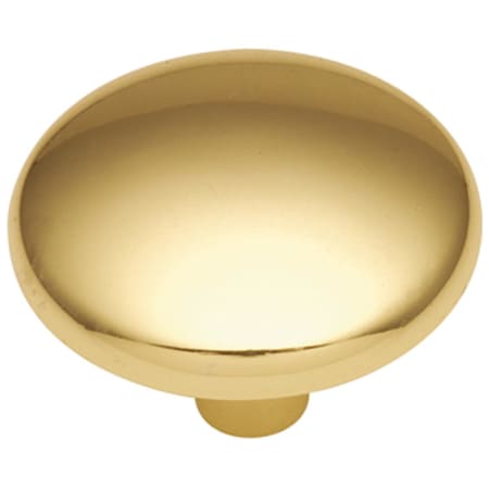 Hickory Hardware Pack of 25 - Metropolis 1-3/16" Round Mushroom Cabinet Knobs / Drawer Knobs Polished Brass