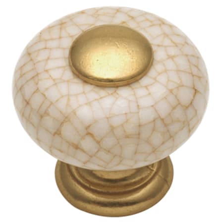 Hickory Hardware Tranquility 1 Inch Mushroom Cabinet Knob Vintage Brown Crackle