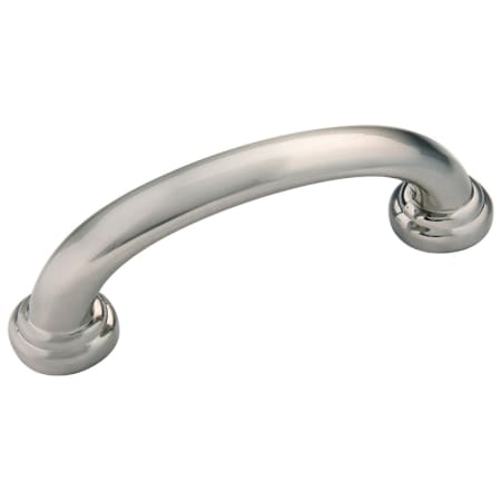 Hickory Hardware Zephyr Pack of (10) 3" Center to Center Vintage Industrial Curved Cabinet Handle / Drawer Pull Satin Nickel