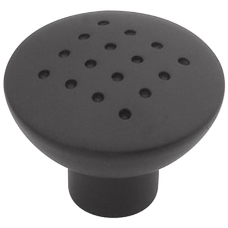 Hickory Hardware Pack of 10 - Metropolis 1-1/4" Round Mushroom Designer Dot Cabinet Knobs / Drawer Knobs Matte Black