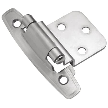 Hickory Hardware 3/8 Inch Inset Traditional Cabinet Door Hinge with 106 Degree Opening Angle - Pack of 50 Satin Silver Cloud