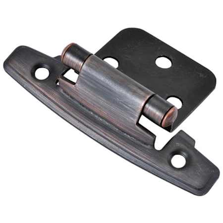 Hickory Hardware Variable Overlay Traditional Cabinet Door Hinge with 170 Degree Opening Angle and Self Close Function - Pack of 20 Vintage Bronze