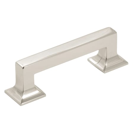 Hickory Hardware Studio Pack of (10) - 3 Inch Center to Center Cabinet Handle / Drawer Pull Bright Nickel