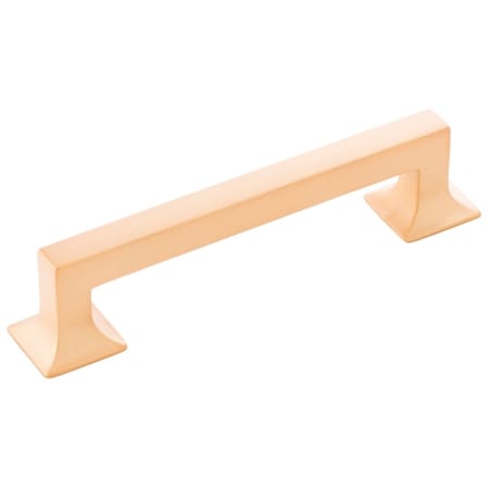 Hickory Hardware Studio 5-1/16" Center to Center Square Block Bold Cabinet Handle / Drawer Pull Brushed Golden Brass