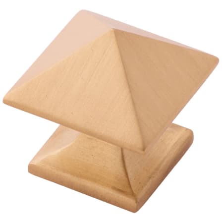 Hickory Hardware Studio Pack of (10) 1-1/4 Inch Square Cabinet Knob Brushed Golden Brass