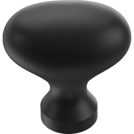 Hickory Hardware Pack of 10 - Williamsburg 1-1/4"  Classic Egg Oval Cabinet Knobs / Drawer Knobs Matte Black