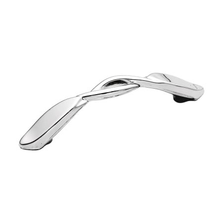 Hickory Hardware Eclipse 3" Center to Center Modern Twist Arch Bow Cabinet Handle / Drawer Pull Polished Chrome