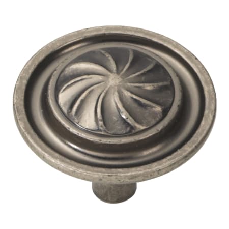 Hickory Hardware Roma 1-1/4 Inch Mushroom Cabinet Knob Black Nickel Vibed