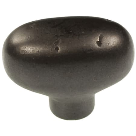 Hickory Hardware Carbonite Pack of (10) 1-7/8 Inch Oval Cabinet Knob Black Iron