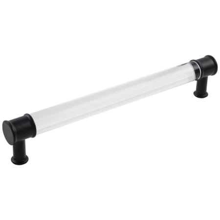 Hickory Hardware Pack of 10 - Midway 7-9/16" Center to Center Modern Clear Acrylic Bar Cabinet Handles / Drawer Bar Pulls Crysacrylic / Matte Black