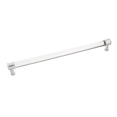 Hickory Hardware Midway 12 Inch Center to Center Modern Acrylic Bar Cabinet Pull / Drawer Handle Crysacrylic with Chrome