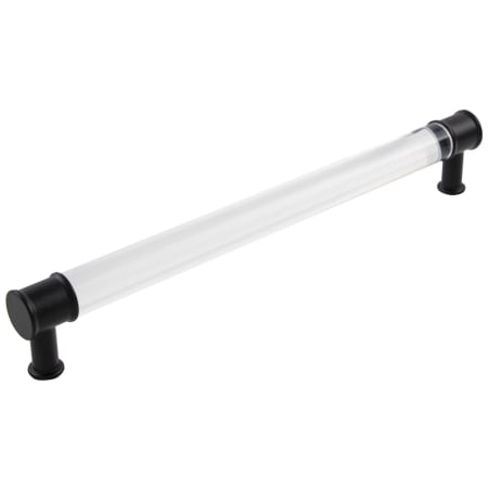 Hickory Hardware Pack of 5 - Midway 12" Center to Center Clear Acrylic Large Cabinet Bar Handles / Drawer Bar Pulls Crysacrylic / Matte Black