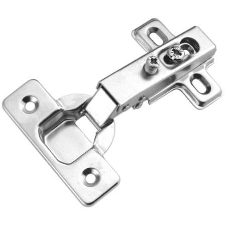 Hickory Hardware Full Overlay Concealed Euro Cabinet Door Hinge with 105 Degree Opening Angle and Self Close Function - Pack of 10 Polished Nickel