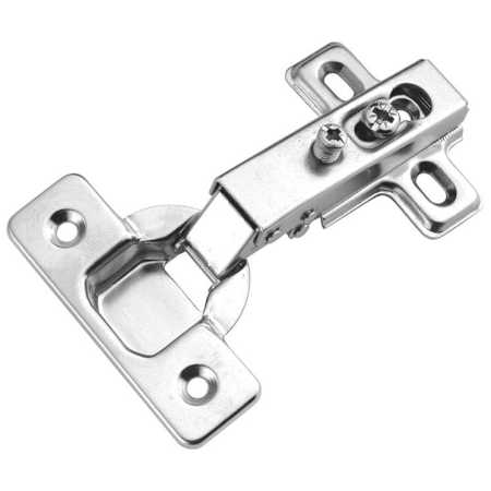 Hickory Hardware Full Overlay Screw-On Concealed European Cabinet Door Hinge with 105 Degree Opening Angle - Single Hinge Polished Nickel