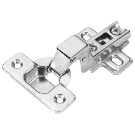 Hickory Hardware Full Inset Screw-On Concealed European Cabinet Door Hinge with 105 Degree Opening Angle - Single Hinge Polished Nickel