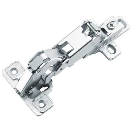 Hickory Hardware Full Overlay Screw-On Concealed Euro Cabinet Door Hinge with 165 Degree Opening Angle - Single Hinge Polished Nickel