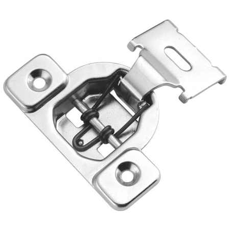 Hickory Hardware 1/2 Inch Overlay Concealed Euro Cabinet Door Hinge with 105 Degree Opening Angle and Self Close Function - Single Hinge Polished Nickel