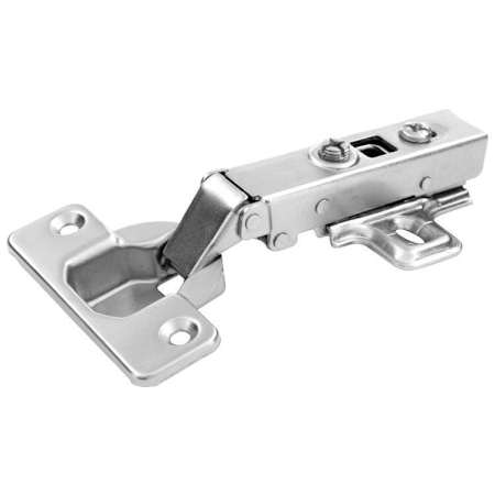 Hickory Hardware Full Overlay Concealed Euro Cabinet Door Hinge with 105 Degree Opening Angle and Soft Close Function - Single Hinge Polished Nickel