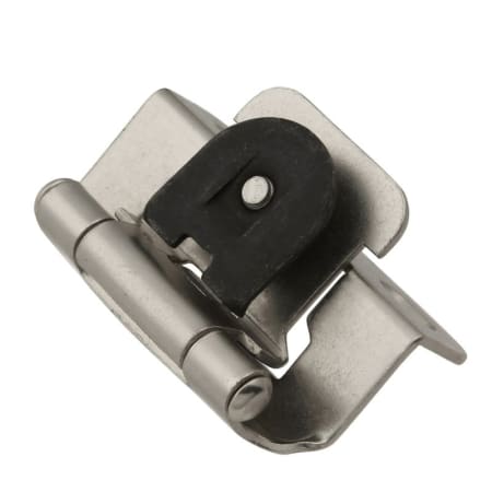 Hickory Hardware 1/2 Inch Overlay Wrap Around Cabinet Door Hinge with Self Close Function and Single Demountability (Package of 2) Satin Nickel