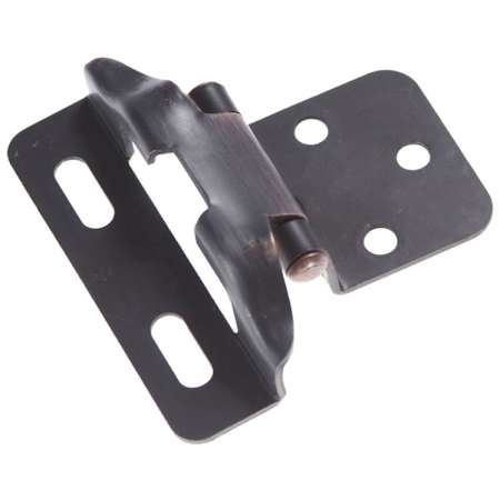 Hickory Hardware Full Overlay Traditional Cabinet Door Hinge with 170 Degree Opening Angle and Self Close Function - Pair Vintage Bronze