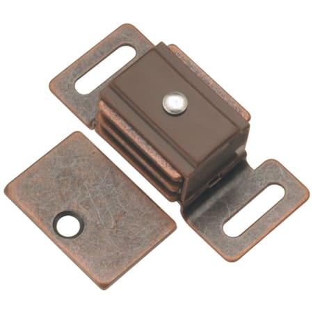 Hickory Hardware Pack of (25) - 2" Center to Center Zinc Magnetic Cabinet Catch Statuary Bronze