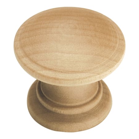 Hickory Hardware Natural Woodcraft Set of (2) - 1-1/4 Inch Stacked Turned Unfinished Wood Mushroom Cabinet Knobs / Drawer Knobs Unfinished Wood