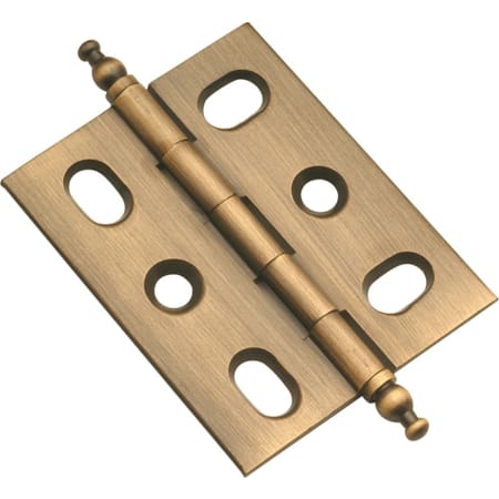 Hickory Hardware Pack of 10 Pairs - Inset Butt Cabinet Door Hinge Antique Brass